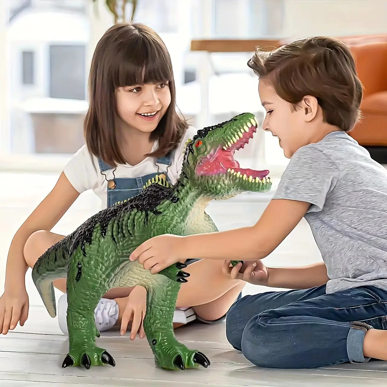 Large Inflateable Dinosaur,Birthday Party Decoration, Dinosaur Gift for Boys&Girls Ages3-5,Educational Prehistoric Learning Play