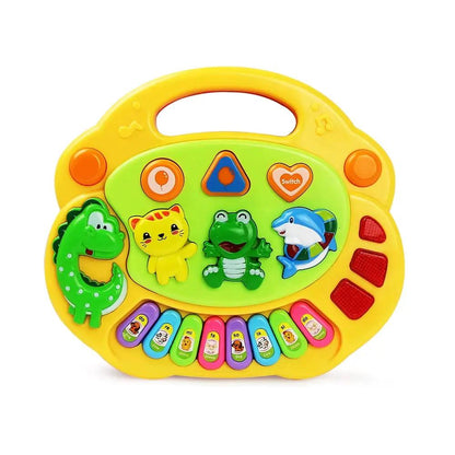 Kids Cartoon Piano Keyboard Game with Animal Sounds Flashing Light Music Baby Instrument Music Toys Educational Toys Kids Gifts