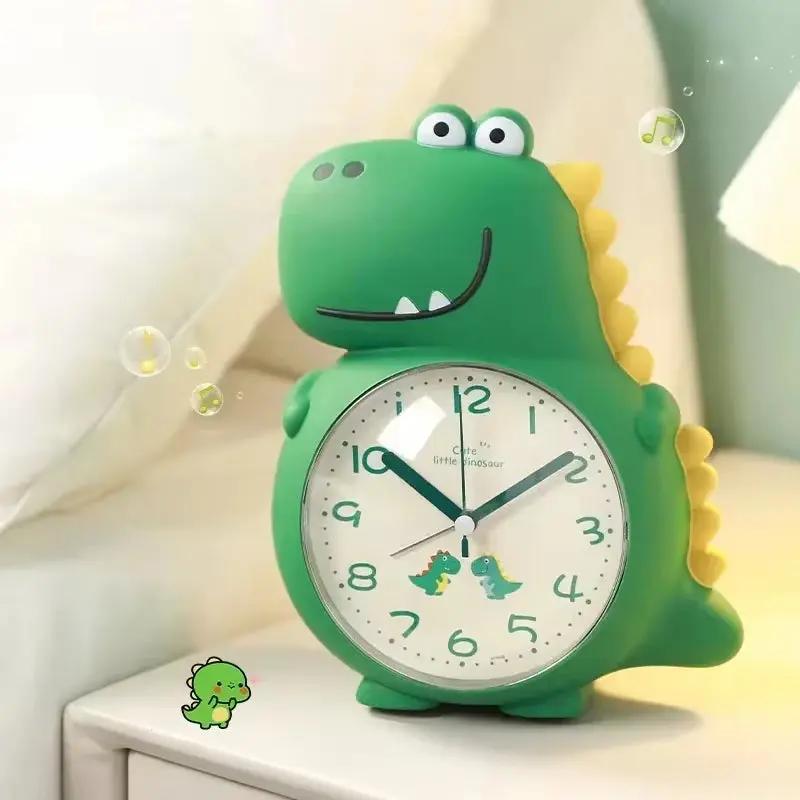 Dinosaur-Themed Alarm Clock for Kids - Wake-Up Light, Cute Cartoon Design, Perfect for Boys, Girls & School Students!