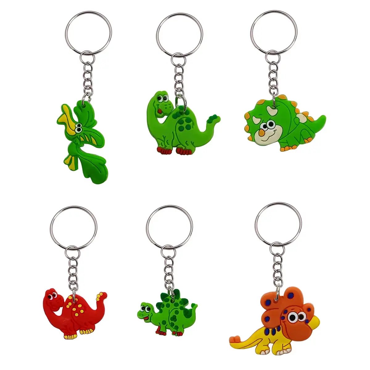 36Pcs Cartoon Animal Key Chain, Mini Cute Dinosaur Keyring Classroom Prizes,Ornament Purse Bag Handbag ，Birthday Party Favors
