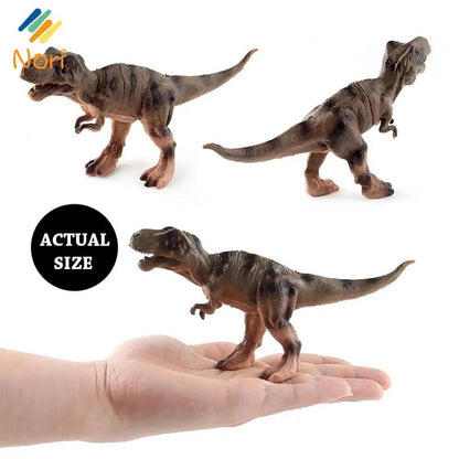 Nori Mini Simulated Dinosaur Toys Jurassic Tyrannosaurus Rex Model Triceratops Collection Figures