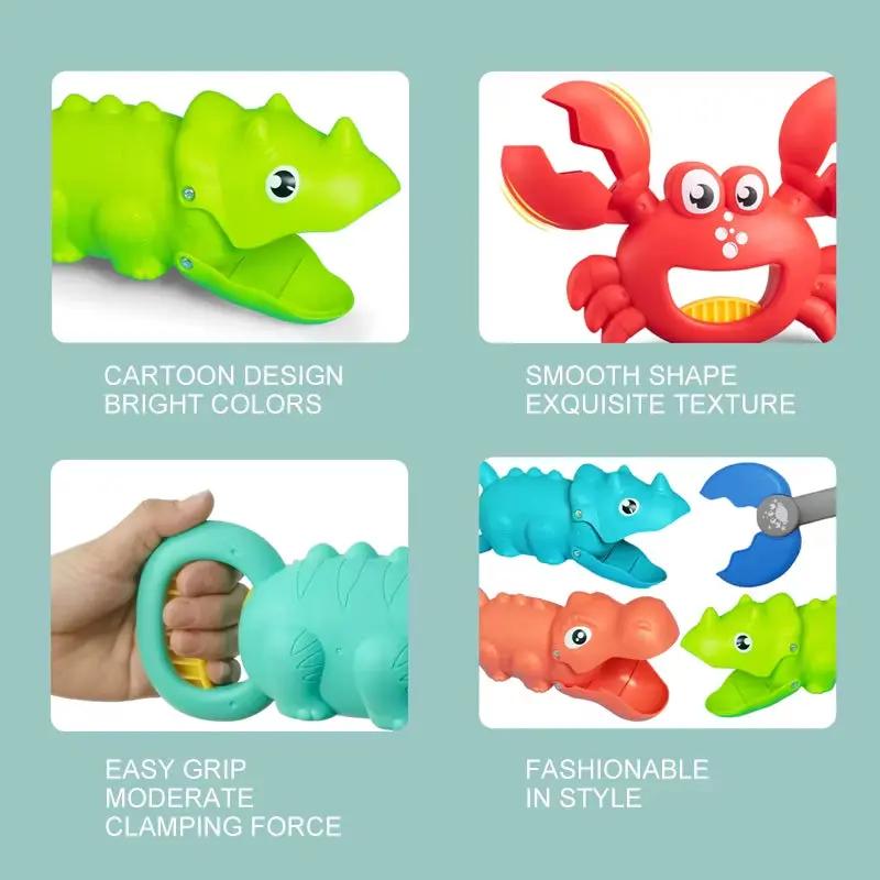Children'S Beach Toy, Lobster, Dinosaur Toy Clip, Male and Female Crab Foot Pliers, Robotic Arm, Beach Dredging Shovel Set