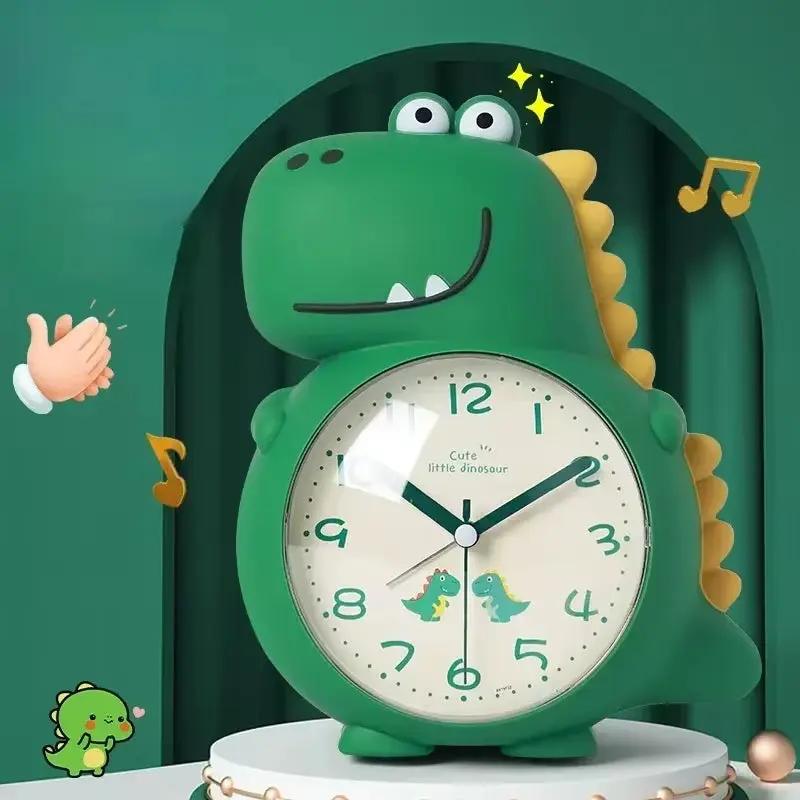 Dinosaur-Themed Alarm Clock for Kids - Wake-Up Light, Cute Cartoon Design, Perfect for Boys, Girls & School Students!