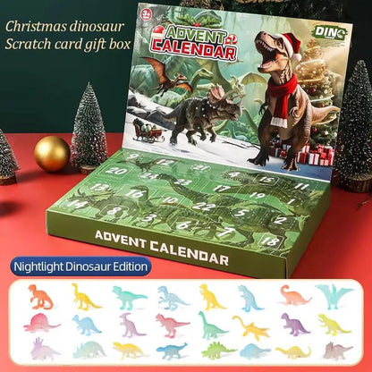 Advent Calendar 2025 Dinosaur Toys 24 Days Countdown Calendar to Christmas Surprise Toys Set with Different Dinosaur Figurine Gi
