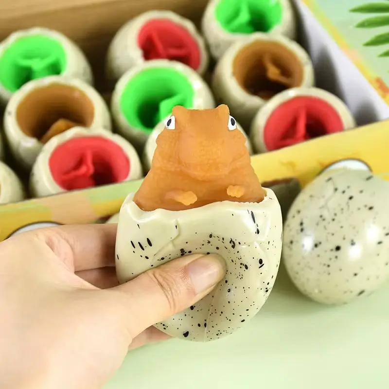 Creative Dinosaur Egg anti Stress Squeeze Toys Fun Pinch Animal Vent Ball Kid Children Birthday Party Favors