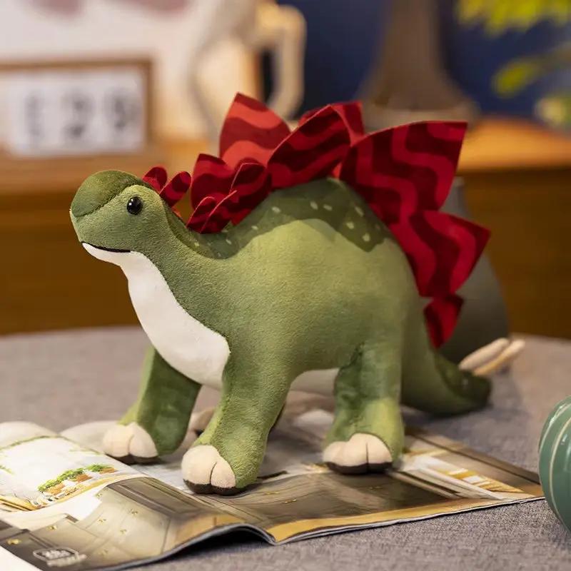 30-40Cm Simulation Dinosaur Plush Toy Stuffed Animal Triceratops/Tyrannosaurus Rex/Snake Necked Dragon Soft Doll Children'S Gift