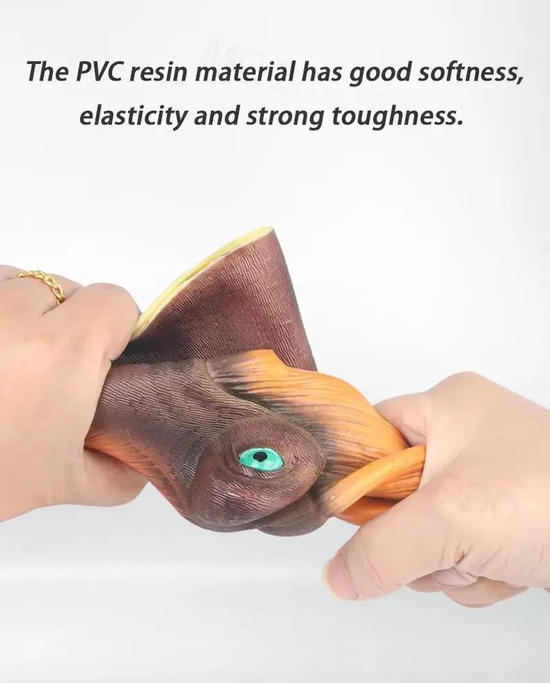 Hand Puppets Dinosaur Head Model Toy T-Rex Dino Jurass Shark Tiger Park Dolls Dinosaur Worlds Soft Plush Toy for Boys Kids Gifts