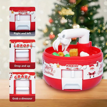 Kids Mini Gacha Machine Catching Dinosaur Machine Clamping Doll Parent Child Interactive Toy