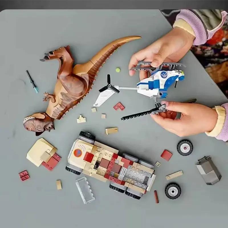 Compatible Sets Carnotaurus Dinosaur Chase Model Building Blocks Assemble Bricks Toys for Children Birthday Christmas Gift 76941