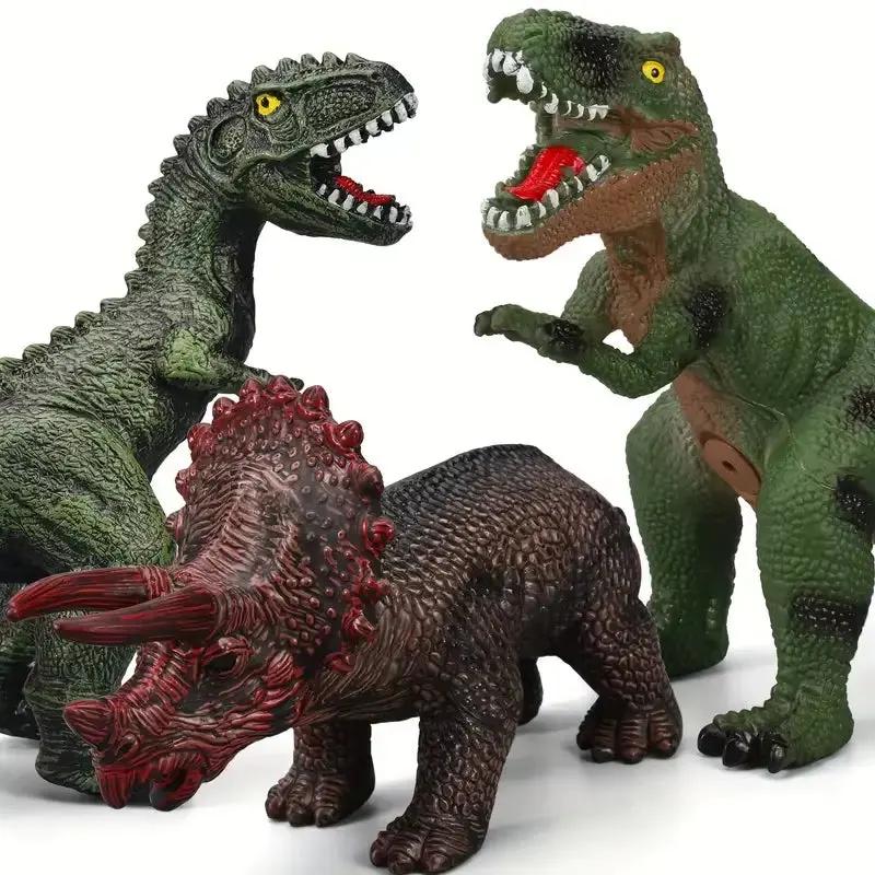 Kids' Soft Rubber Dinosaur Toy(Single Piece)-Tyrannosaurus/Raptor/Acanthosaurus/Pterodactyl/Triceratops/Brachiosaurus,Boys' Gift