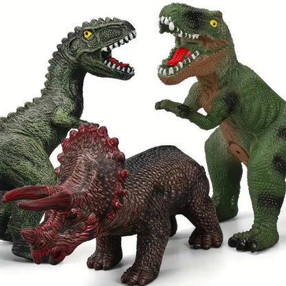 Kids' Soft Rubber Dinosaur Toy(Single Piece)-Tyrannosaurus/Raptor/Acanthosaurus/Pterodactyl/Triceratops/Brachiosaurus,Boys' Gift