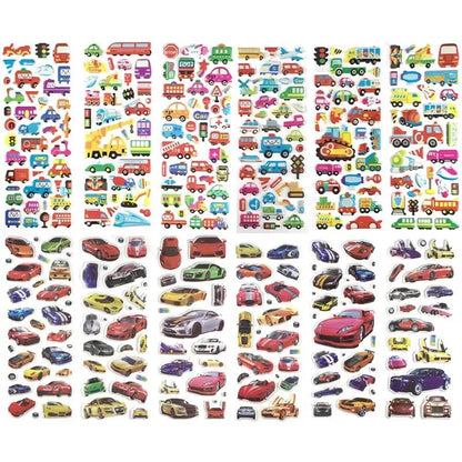 12 Sheets/Set 3D Dinosaur Stickers for Kids Toys Home Wall Decor Cartoon Sticker Scrapbooking Boys Notebook Diary Label