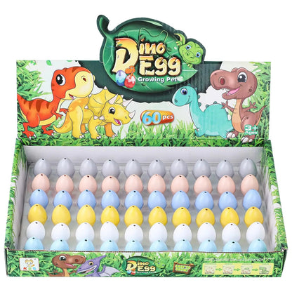 60Pcs Magic Dinosaur Eggs Hatching in Water Growing Dinosaur Egg Animal Breeding Educational Toys for Children Kids Gifts