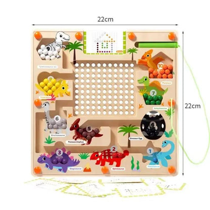 Magnetic Color and Number Maze Montessori Dinosaur Counting Matching Learning Puzzle Board Toddler Fine Motor Skills Travel Toys