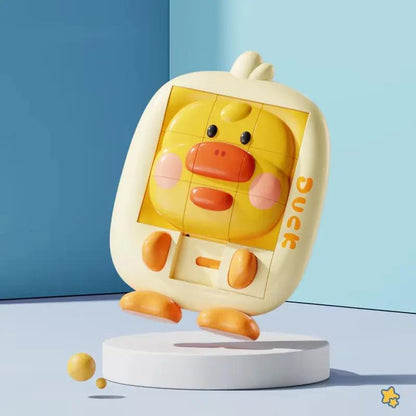 Cartoon Dinosaur Slide Puzzle Game Huarong Road Puzzle Board Educational Smart Logic Board Game for Children Ages 2-6 Travel Toy