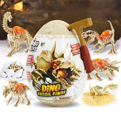 Robo Alive Mini Dino Fossil Find Surprise Egg Dig Discover Excavate Prehistoric Fossils Great Science Kit Gift for Children
