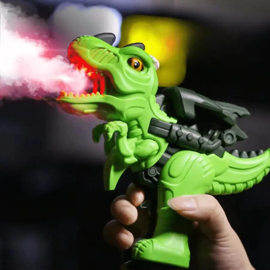 Children'S Electric Handheld Dinosaur Spray Tyrannosaurus Rex Triceratops Mechanical Electric Dinosaur Novel Funny Toys