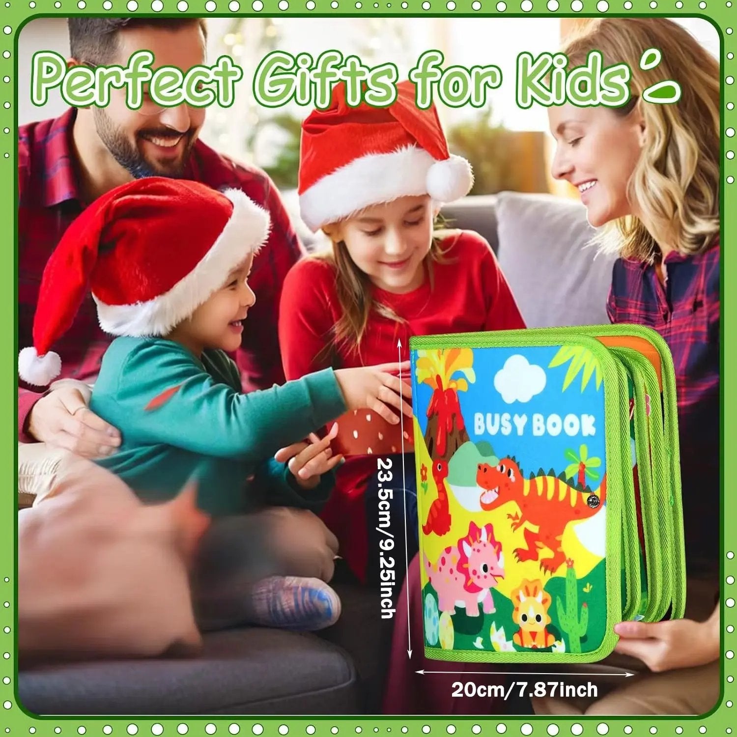 Dinosaur Busy Board Life Skills Educational Learning Sensory Felt Quiet Activity Books for Baby Travel Montessori Toys Boy Girl