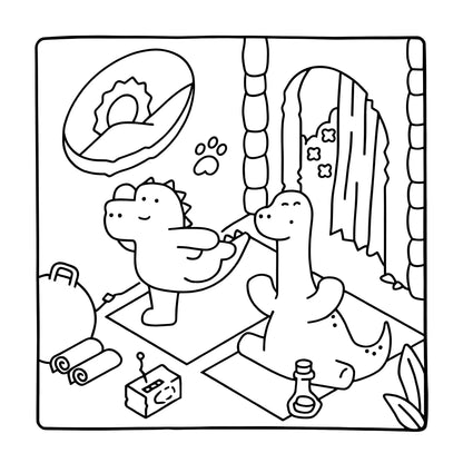 JURASSIC PARK Bold-Easy Patterns Coloring Book for Adults Cute Drawing Book Perfect Gift for Party and Birthday