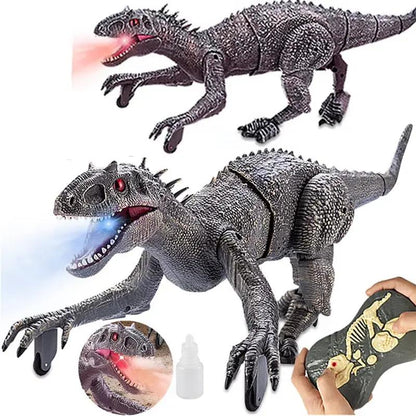 Children Remote Controlled Spray Jurassic Dinosaur 2.4G Sound and Light Simulation Walking Electric Intelligent Dinosaur Toy