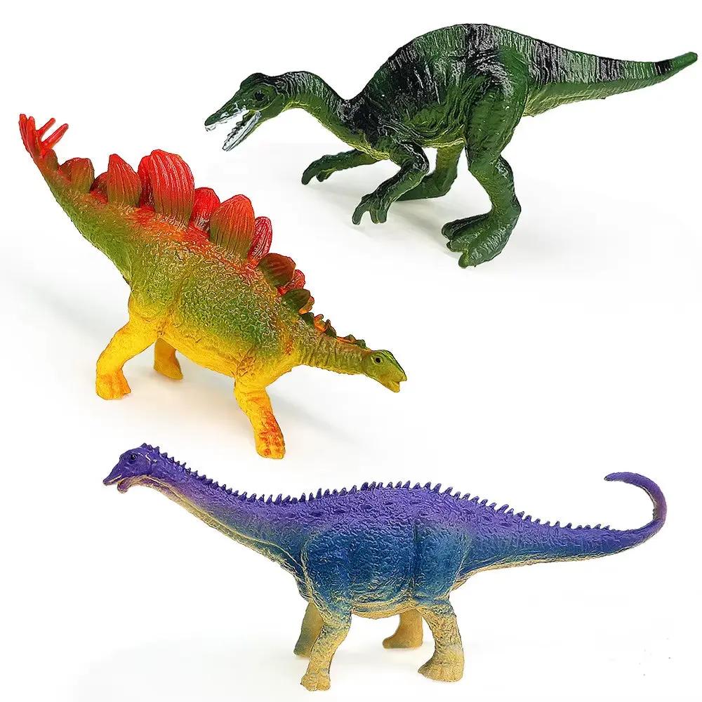 12Pcs/Set Updated Simulated Solid Dinosaurs Toy Model Realistic Brachiosaurus Tyrannosaurus Rex Toys for Children Christmas Gift