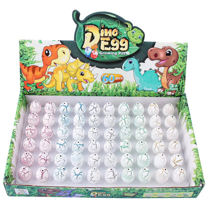 60Pcs Magic Dinosaur Eggs Hatching in Water Growing Dinosaur Egg Animal Breeding Educational Toys for Children Kids Gifts