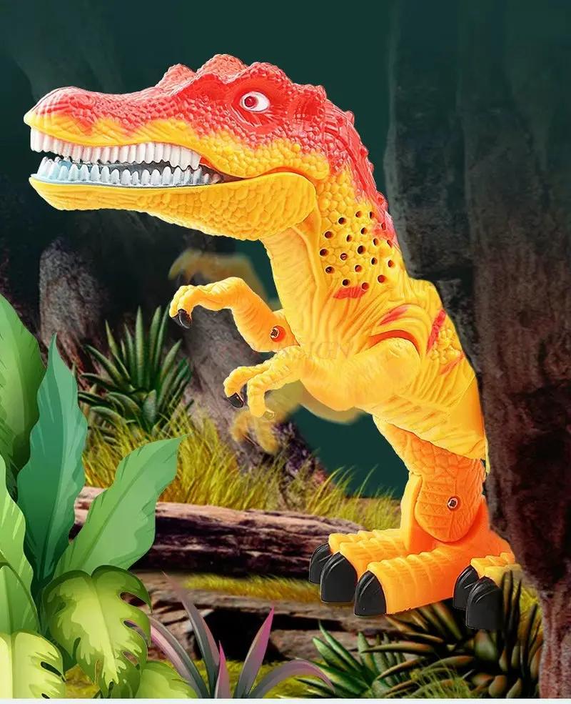 Dinosaur Toy Electric Walking Sound Light Tyrannosaurus Rex Large Animal Model Boy and Children'S Birthday Gift