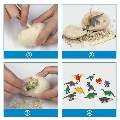 12PCS Archeological Dig up Dinosaur Egg Fossil Excavation Toy Kid Scientific Mining DIY Dino Egg Multiplayer Party Favors Toys