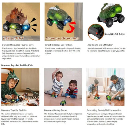 Dinosaur Toy for Kids Car Tyrannosaurus Rex Electric Universal Boy Toy Dinosaur Interactive Games Animal Dinosaur Model Car Gift