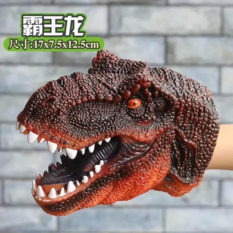 2025 Hand Puppets Dinosaur Head Model Toy Dinosaur World Animal Model Action Figures Collection Toy for Kids Soft Toy Gifts