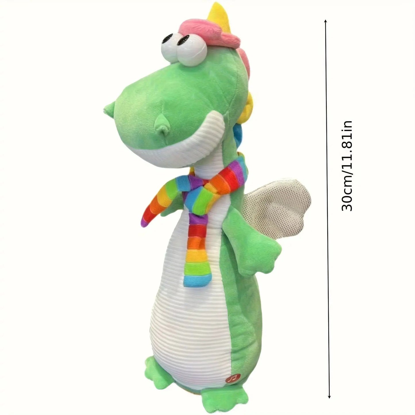 Fluffy Dancing Dinosaur Toy - Singing, Recording, Voice Mimic & Interactive Plush for Birthday Christmas Gift
