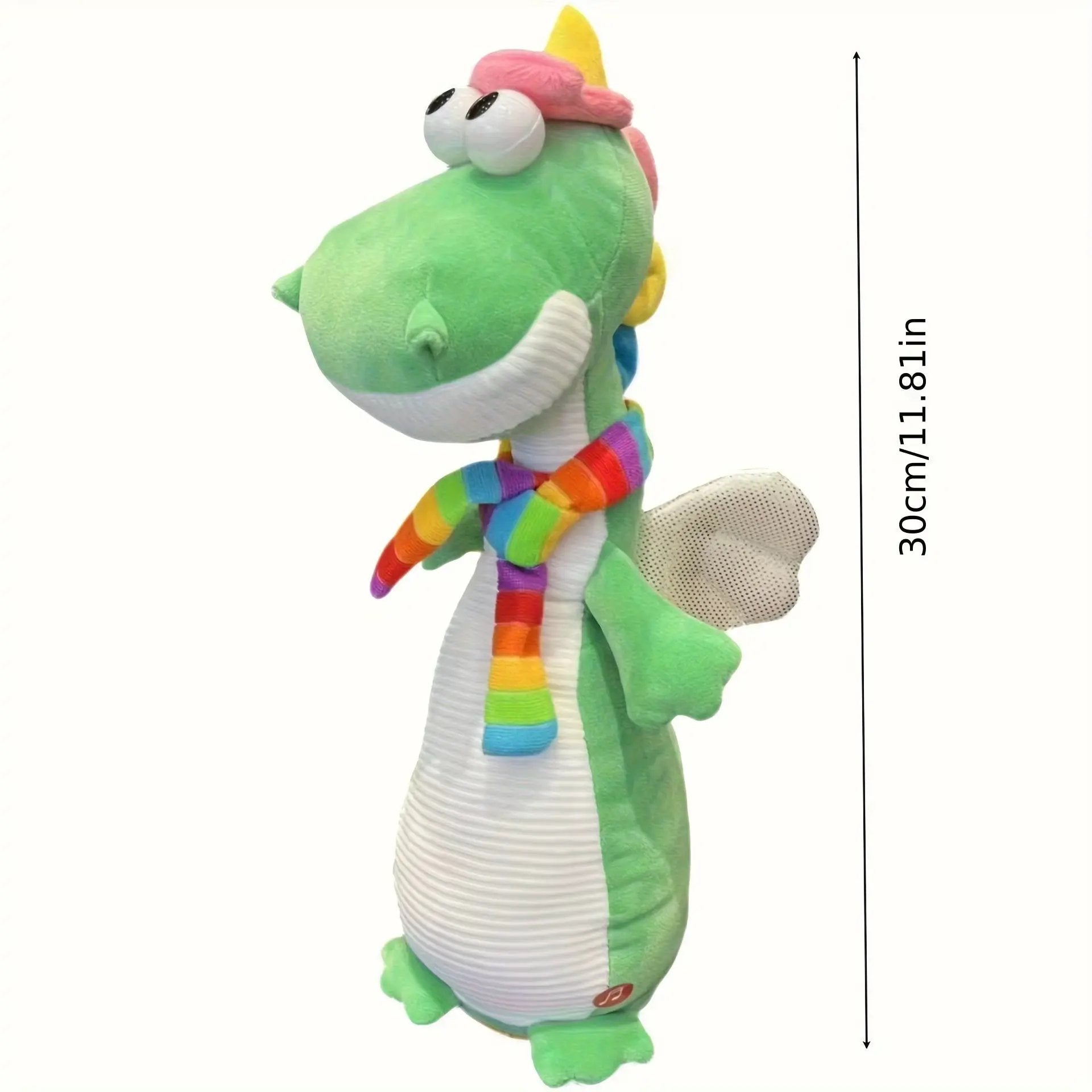 Fluffy Dancing Dinosaur Toy - Singing, Recording, Voice Mimic & Interactive Plush for Birthday Christmas Gift