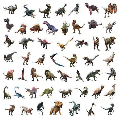 10/25/50Pcs Cartoon Dinosaurs Stickers for DIY Scrapbooking Stationery Water Bottle Phone Laptop Suitcase Guitar Decal Kids
