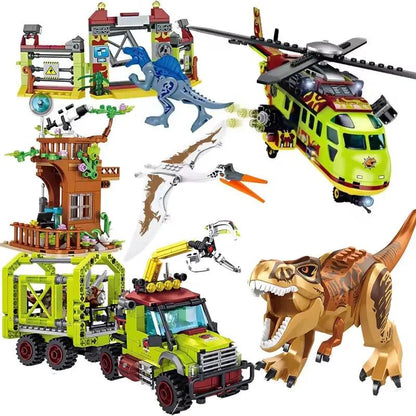 Jurassic Dinosaurs World Animal Park Blocks Building Brick Dinosaur Figures City Dino Robot Dinosaurios Toys for Children Gifts