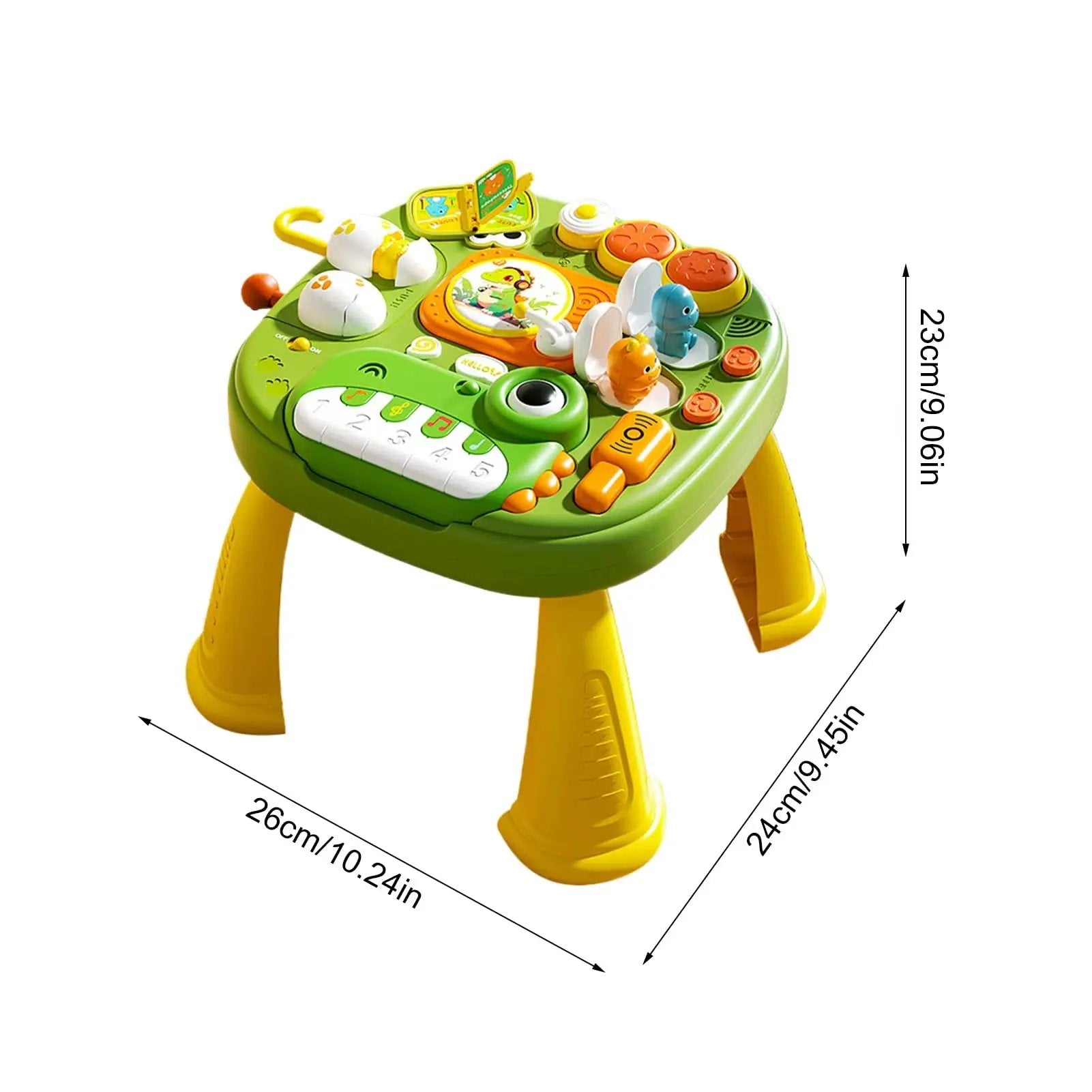 Montessori Dinosaur Activity Table for Babies - Musical Piano, Lights & Sound,Early Learning Toy for 1-3 Years,Sensory Play,Gift