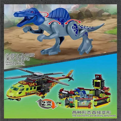 FC3726 Dinosaur Series Airplane Escape from Wind God Pterosaur /FC3727 Dinosaur Brawl 6 Puzzle Building Blocks Toys and Gifts
