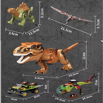 Dinosaur Spy Squad Hunting down Tyrannosaurus Boy Christmas Gift Brick Children'S Educational Toys Decoration