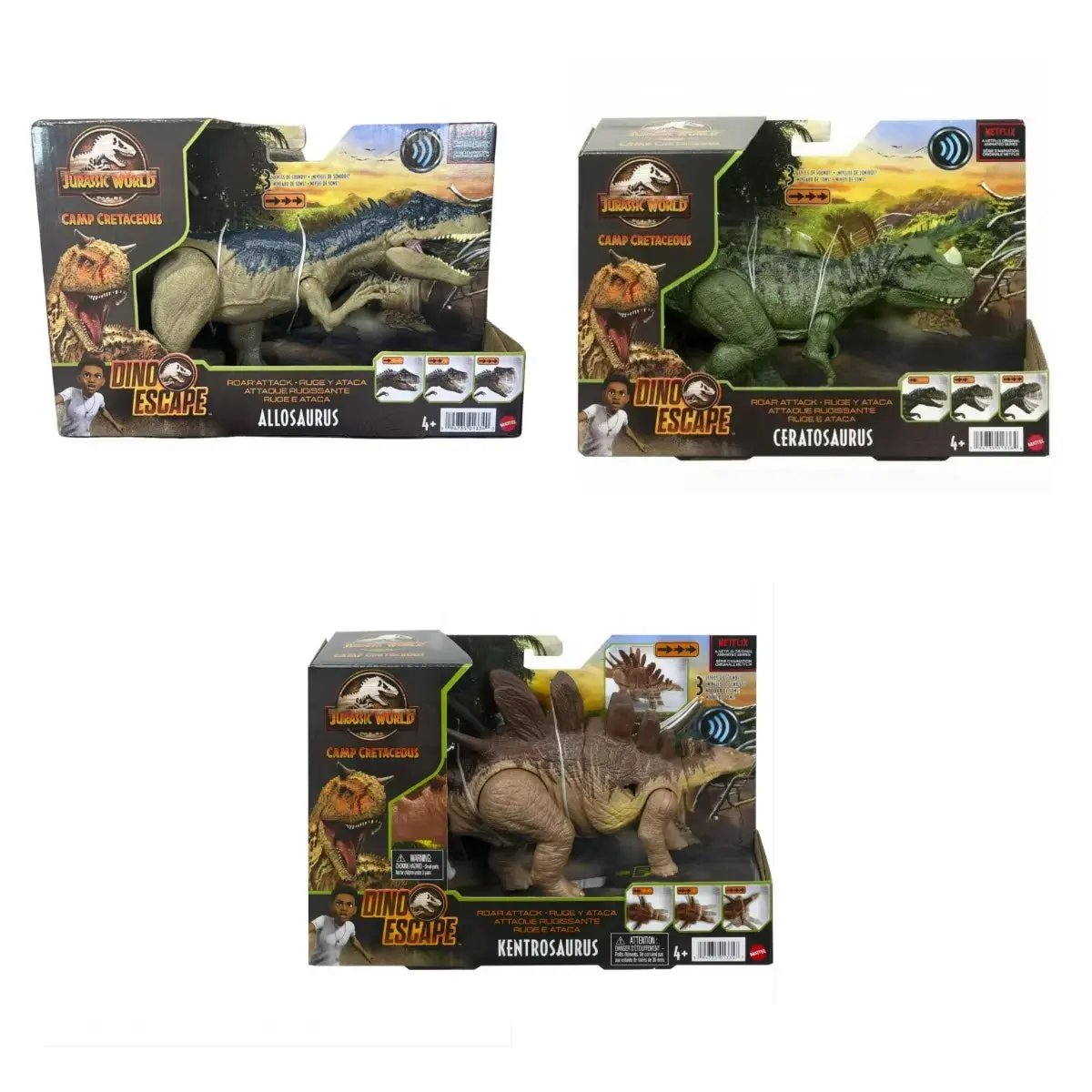 Jurassic World Roar Attack Wave 3 Action Figure Case Dinosaur Action Figure Model Toys