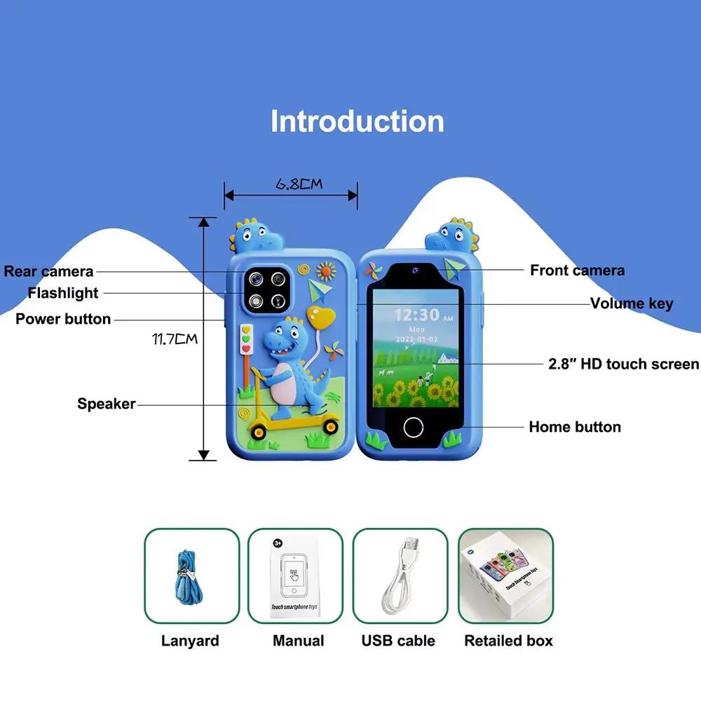 New Mini Phone Children Toy Musical Unicorn Dinosaur Baby Mobile Camera MP3 Player Educational Toys Kids Christmas Birthday Gift