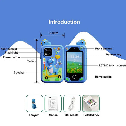 New Mini Phone Children Toy Musical Unicorn Dinosaur Baby Mobile Camera MP3 Player Educational Toys Kids Christmas Birthday Gift