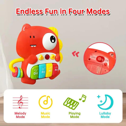 Baby Electronic Piano Toys Music&Light Keyboards Animals Instrument Toys Montessori Educational Toddlers 18-36 Months Baby Gifts