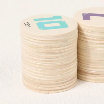 Wooden Memory Matching Game for Kids Educational Toy Early Learning Puzzle Focus Training with Numbers/Dinosaurs Themes