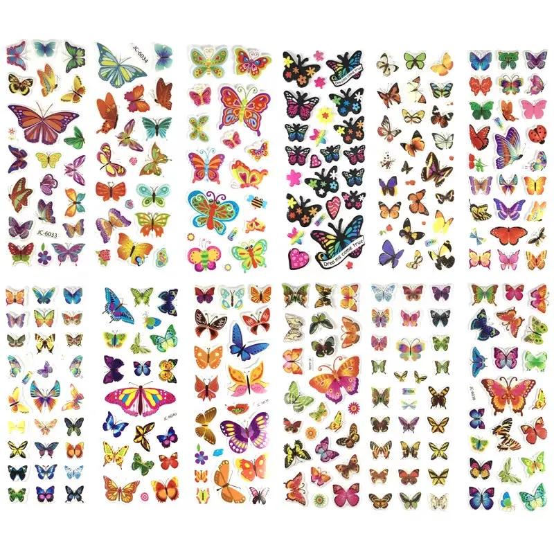 12 Sheets/Set 3D Dinosaur Stickers for Kids Toys Home Wall Decor Cartoon Sticker Scrapbooking Boys Notebook Diary Label