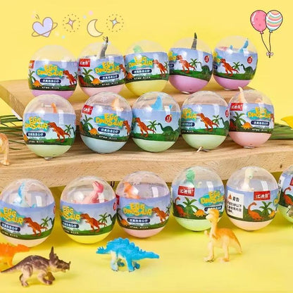 Childrens 10Pcs Mini Simulated Dinosaur Model Surprise Capsule Egg Kids Boys Lovely Birthday Party Favors Toys for 2-4 Years Old