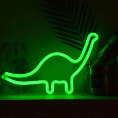 Dinosaur Neon Light Christmas Decoration Pendant LED Neon Sign Lamp Festival Atmosphere Bedroom Party Home Decor Adult Kid Gift