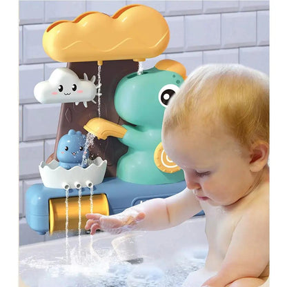 Baby Bath Toys for Kids Cartoon Dinosaur Suction Cup Dinosaur Bath Toys for Toddlers Animal Sprinkler Waterwheel Water Spray Toy
