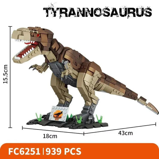 Jurassic Park Dinosaur World Building Blocks Triceratops Tyrannosaurus Rex Dinosaur Model Toys for Kids Boys Christmas Gifts