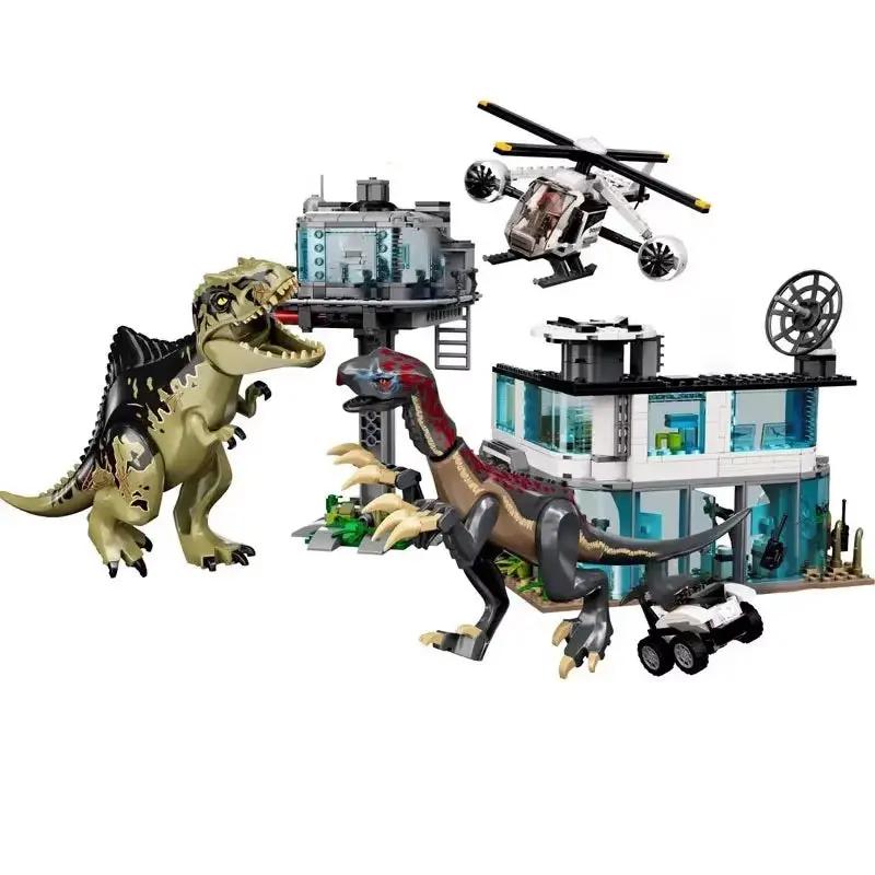 Jurassic Dinosaur Southern Behemoth Dragon and Sickle Dragon Attack 76949 Tyrannosaurus Rex Building Blocks Children'S Toy Boy