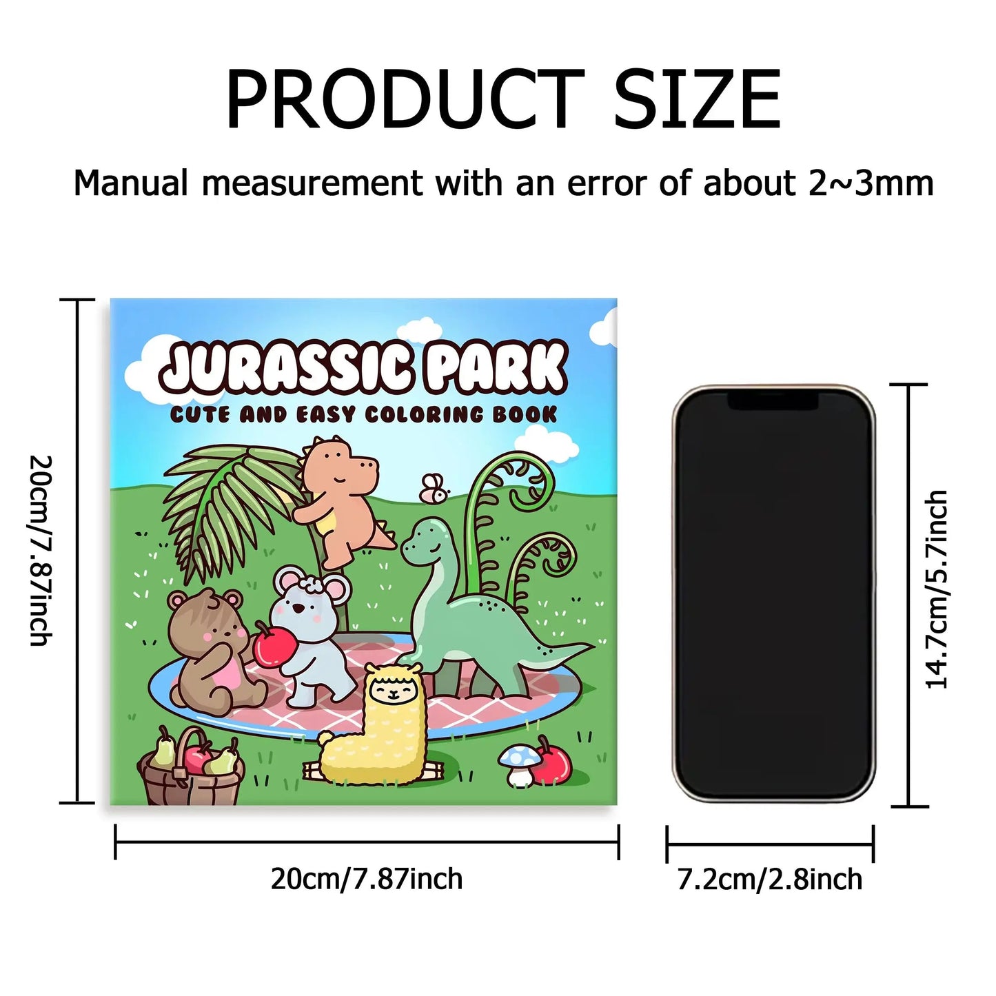 JURASSIC PARK Bold-Easy Patterns Coloring Book for Adults Cute Drawing Book Perfect Gift for Party and Birthday