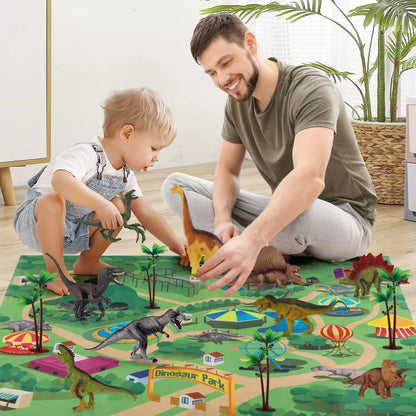 Simulated Dinosaur Toy Set Animal Solid Model Dinosaur Children'S World Educational Toys Dinosaur World Game Puzzle Toy Gifts